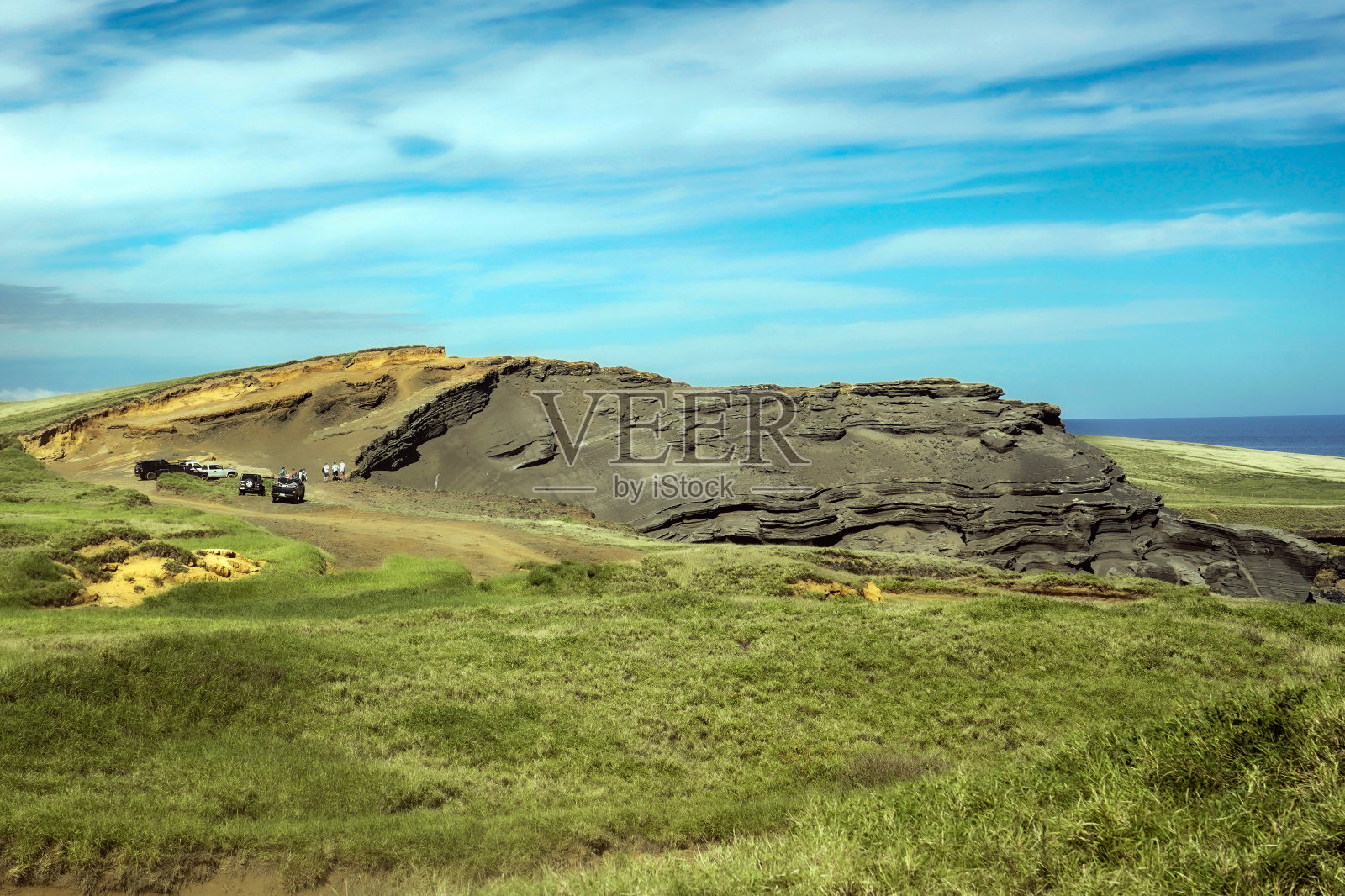 绿沙滩照片摄影图片