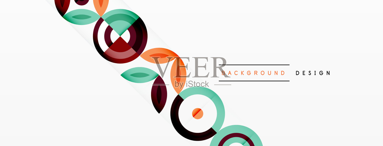 抽象的背景-极简主义的圆圈和圆形插画图片素材