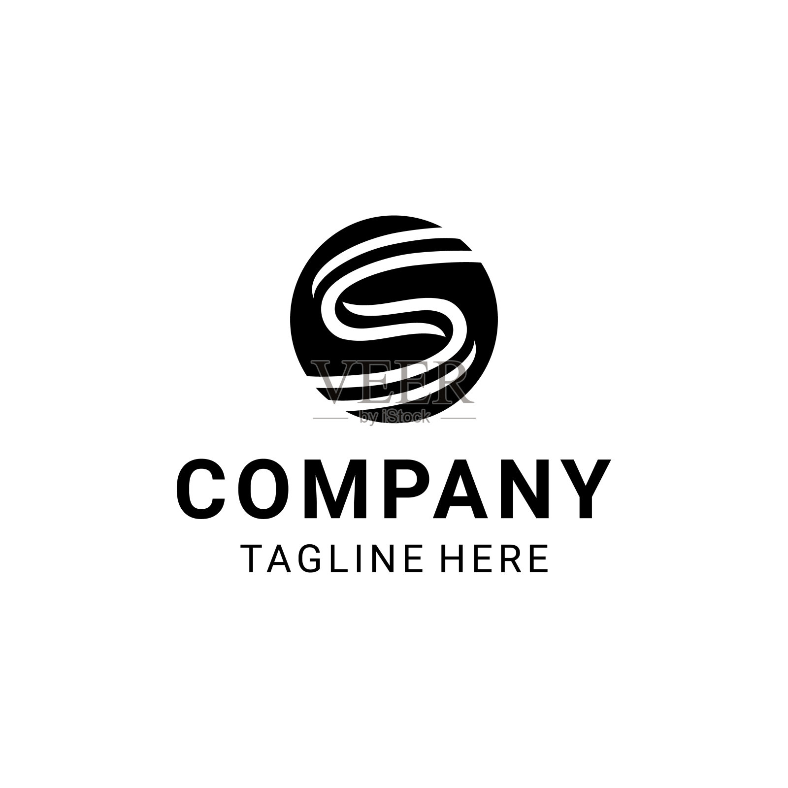 创意插画现代S标志几何标志设计模板插画图片素材