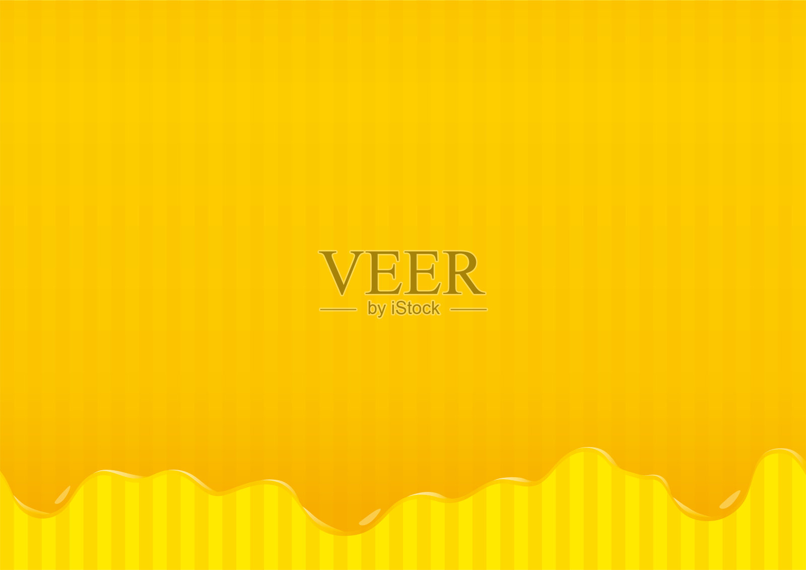 黄色条纹背景上美味融化巧克力的插图。插画图片素材