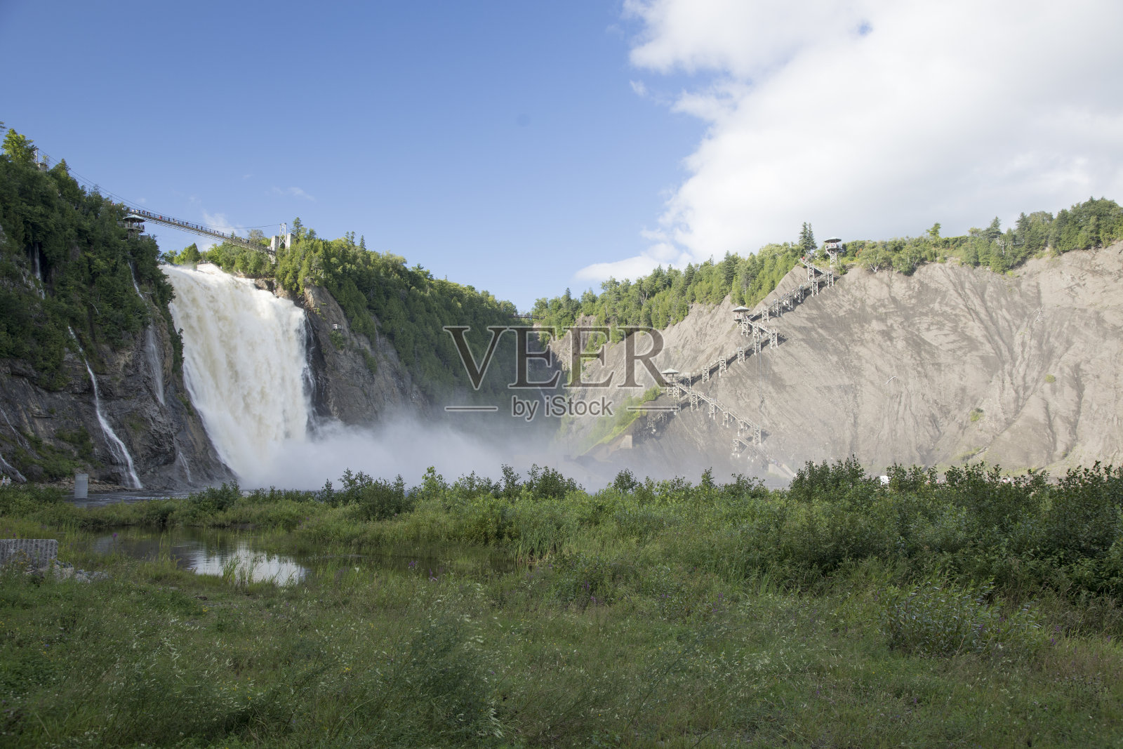 Montmorency瀑布的美景照片摄影图片