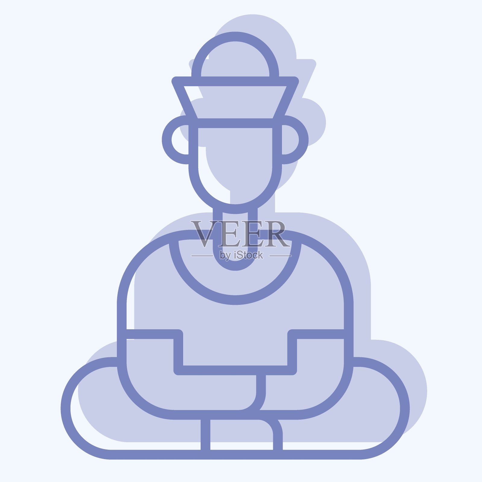 图标的雕塑。与柬埔寨有关的象征。双音风格。简单的设计可编辑。简单的说明插画图片素材