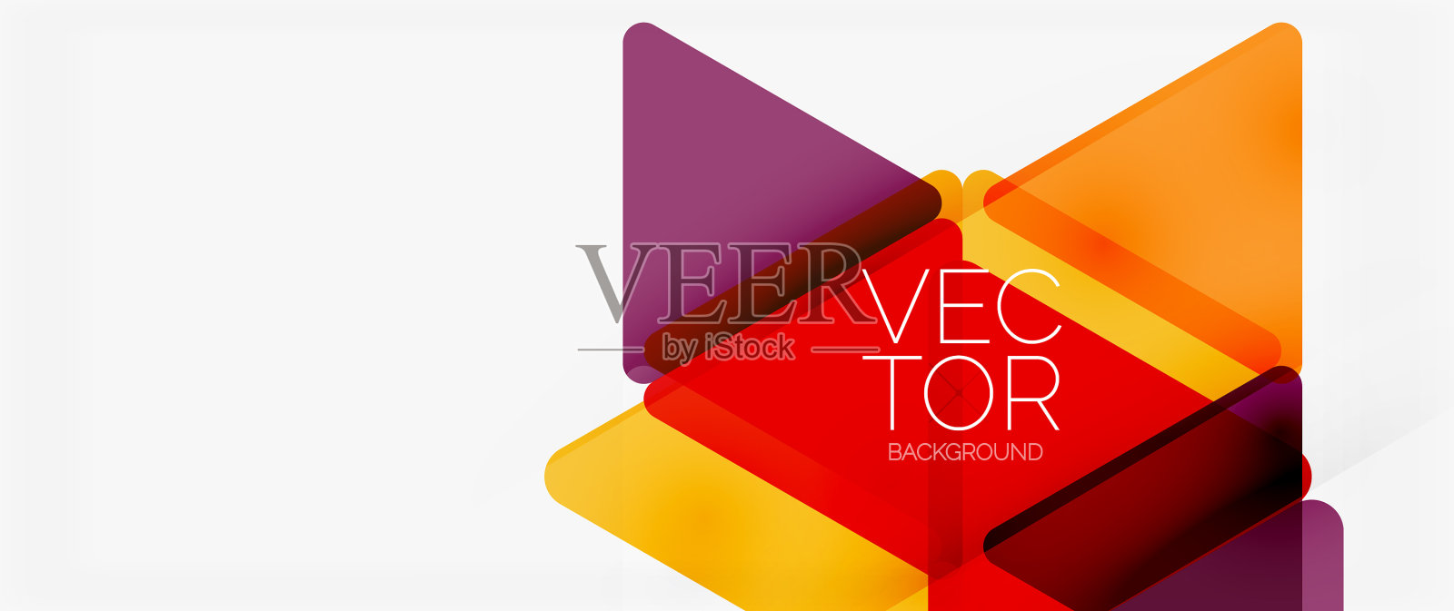 抽象背景色透明三角形插画图片素材