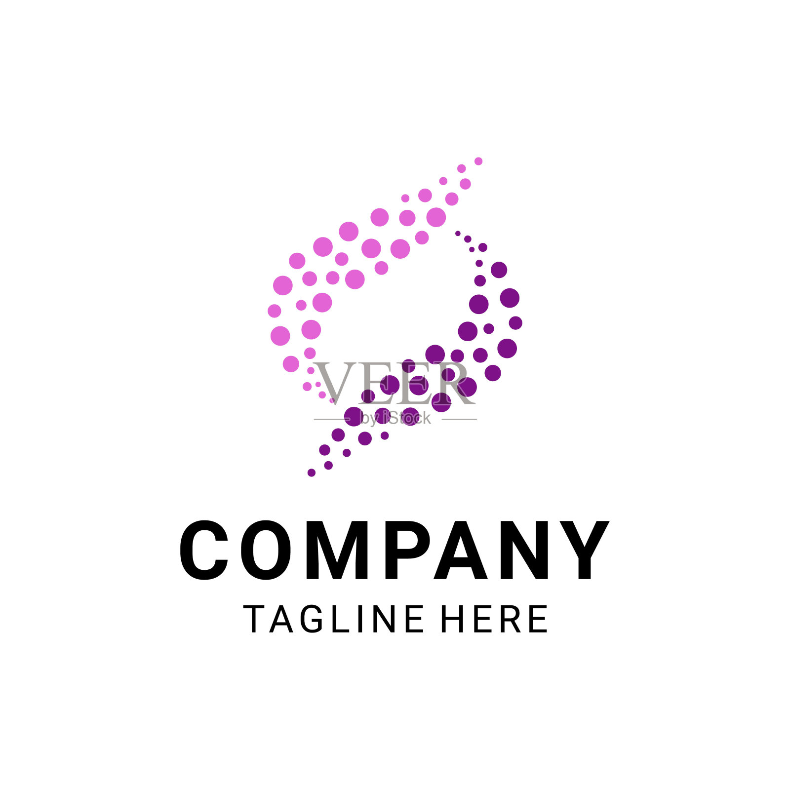 创意圆圈形状制作S标志标志设计模板向量插画图片素材