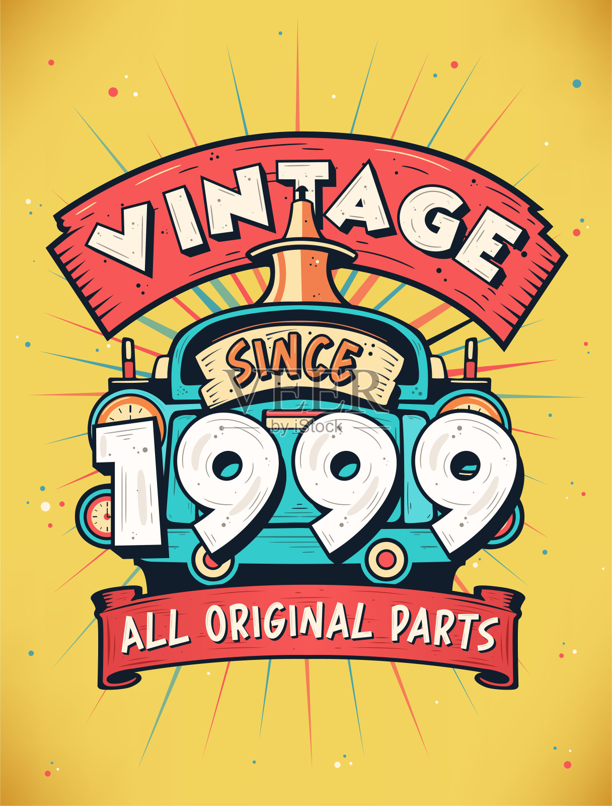 自1999年以来，诞生于1999年的葡萄酒生日庆典。插画图片素材