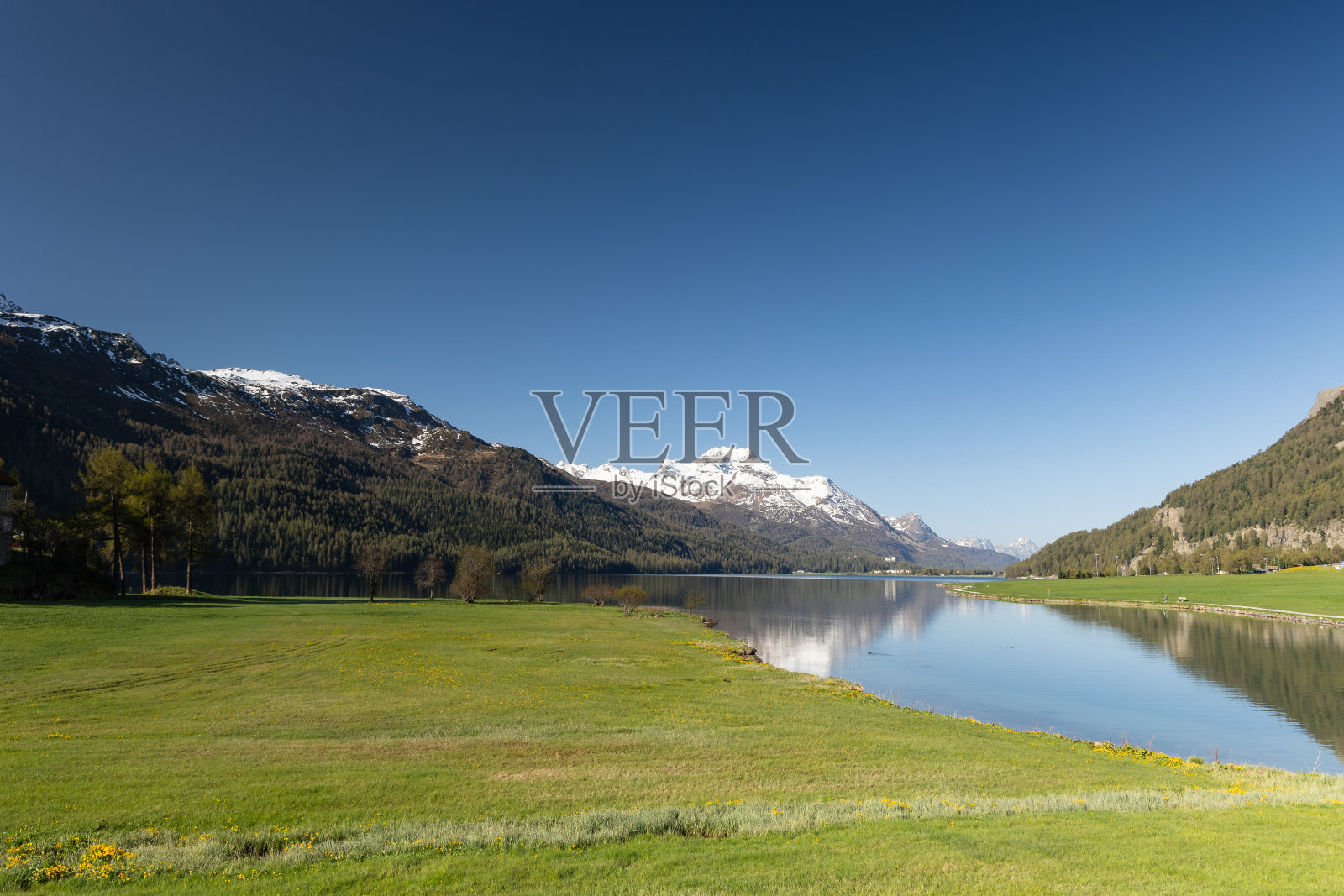 湖Silvaplana照片摄影图片