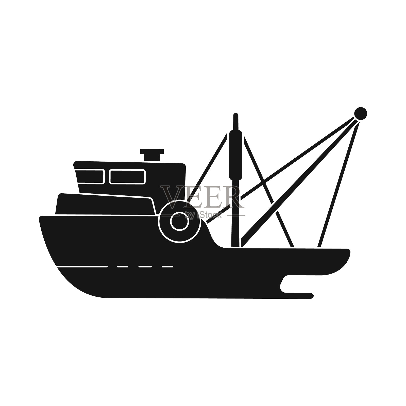 设计船舶和旅游标志集船图标素材