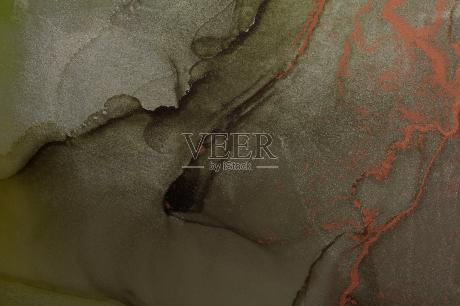 艺术抽象水彩水平烟雾背景。大理石纹理。酒精油墨颜色。照片摄影图片