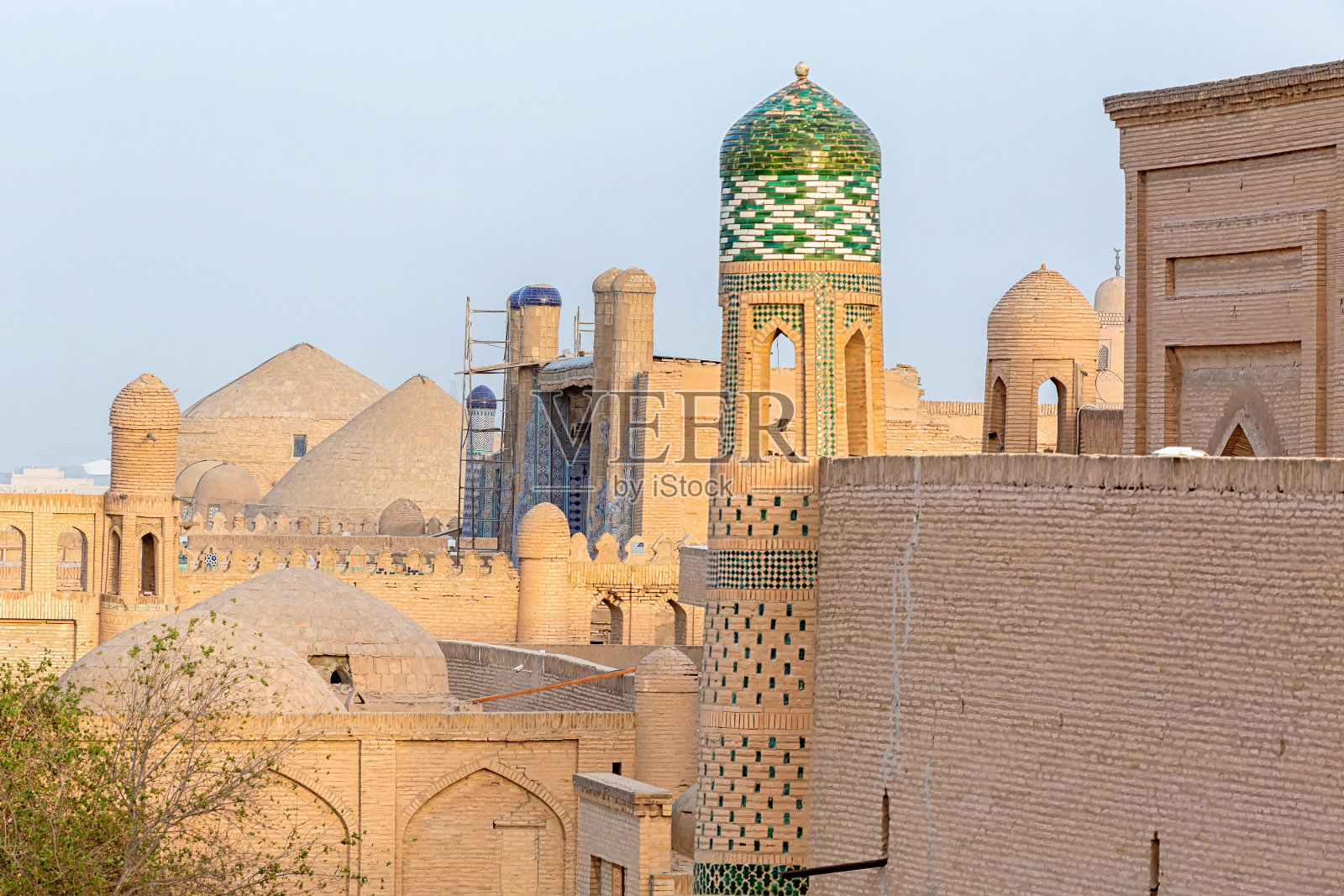 伊坎卡拉的内心世界。希瓦(希瓦)，乌兹别克斯坦照片摄影图片