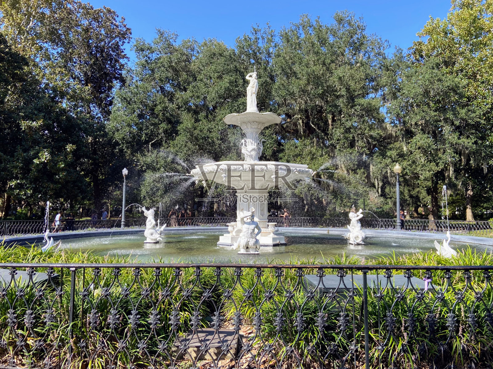 佐治亚州萨凡纳的福赛斯公园照片摄影图片