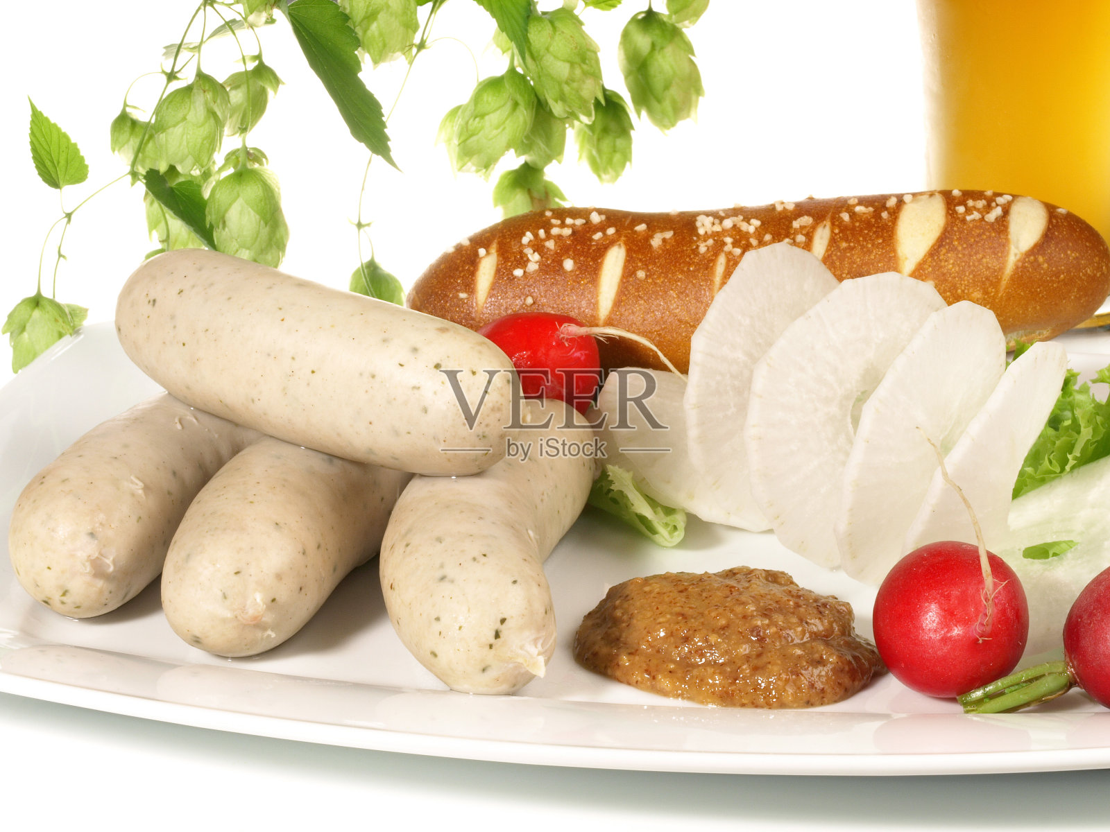 巴伐利亚芥末香肠照片摄影图片