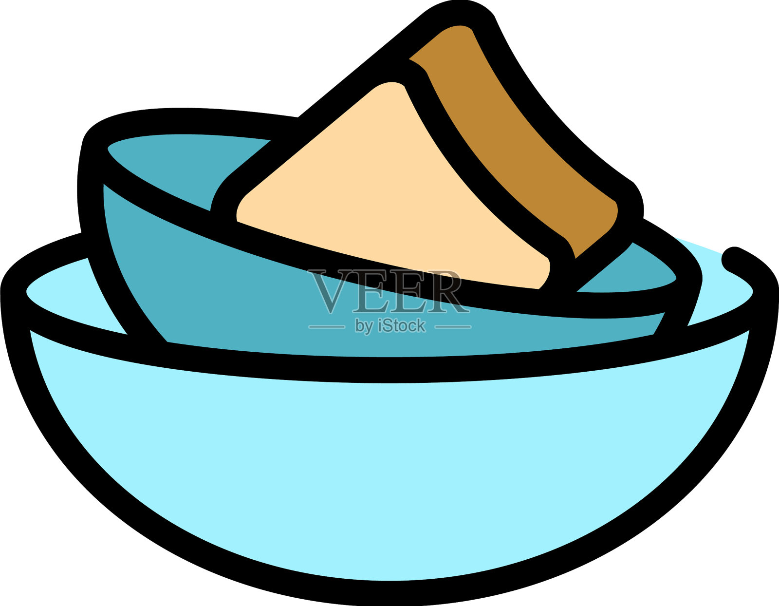 洗碗图标放平插画图片素材