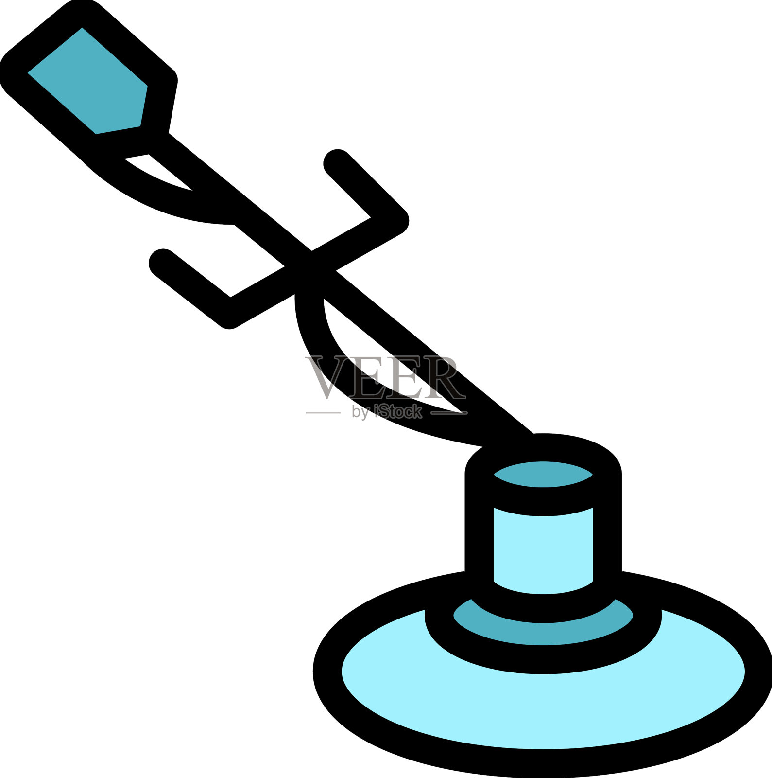 修剪器服务图标扁平插画图片素材