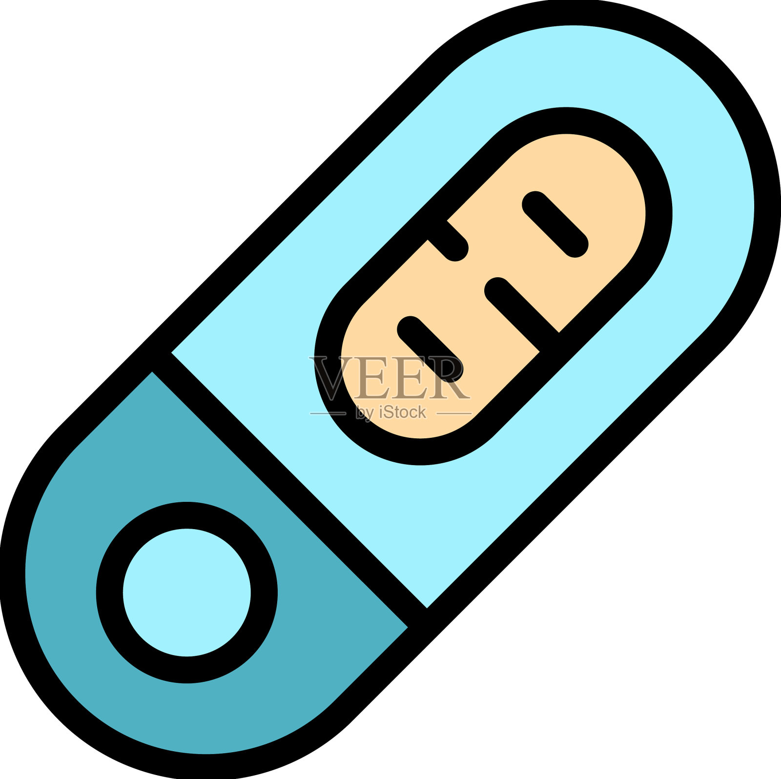 妊娠试纸图标扁平插画图片素材