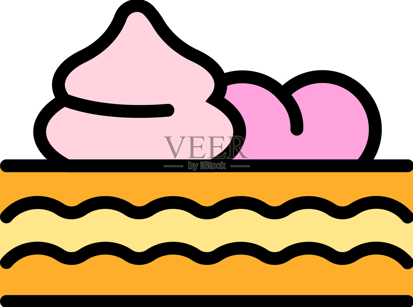 泡沫霜图标平插画图片素材