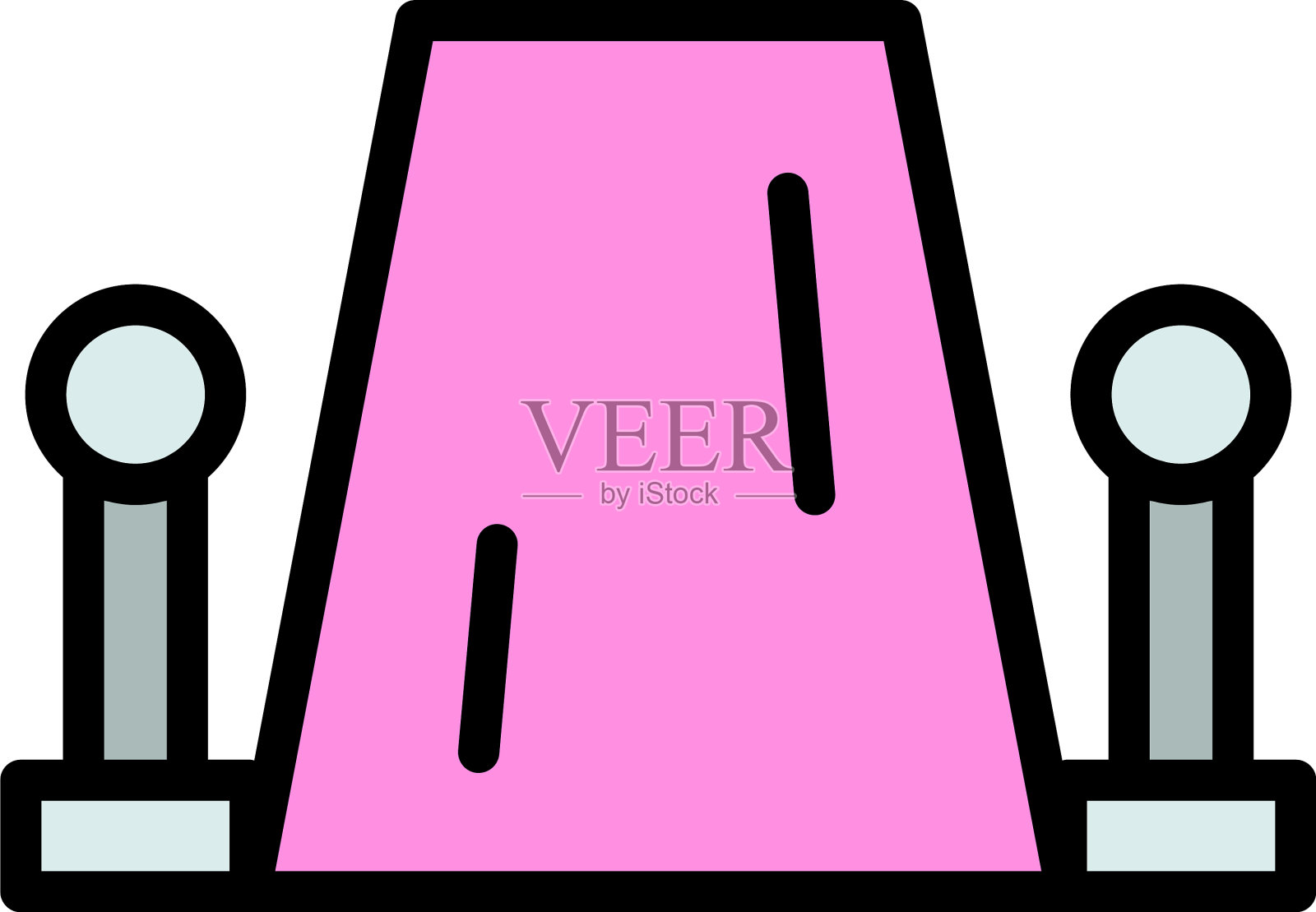 VIP活动地毯图标平整插画图片素材