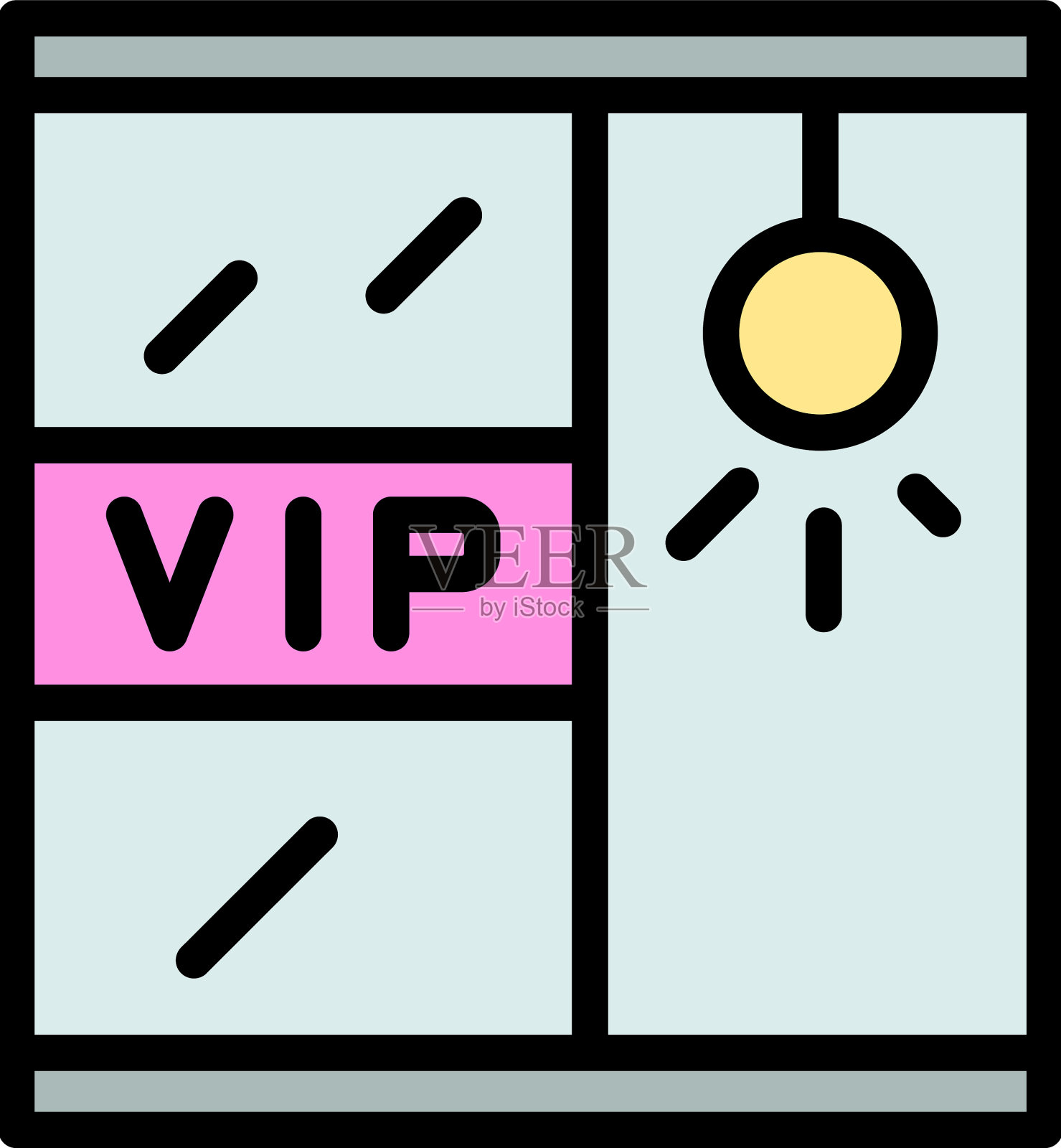 VIP活动衣柜图标扁平插画图片素材