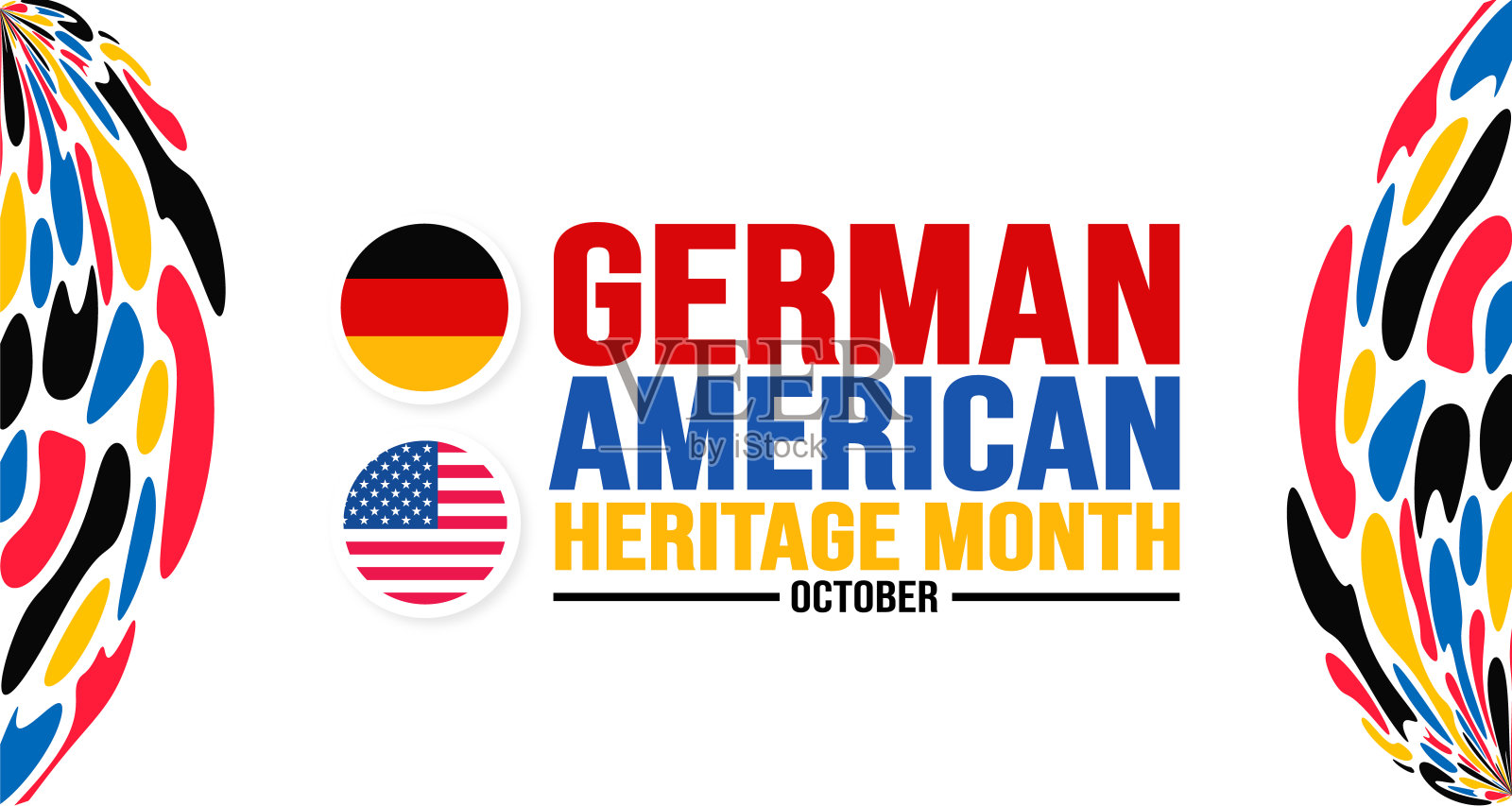 十月是德裔美国人遗产月背景模板用于背景，横幅，标语牌，卡片和海报设计。插画图片素材