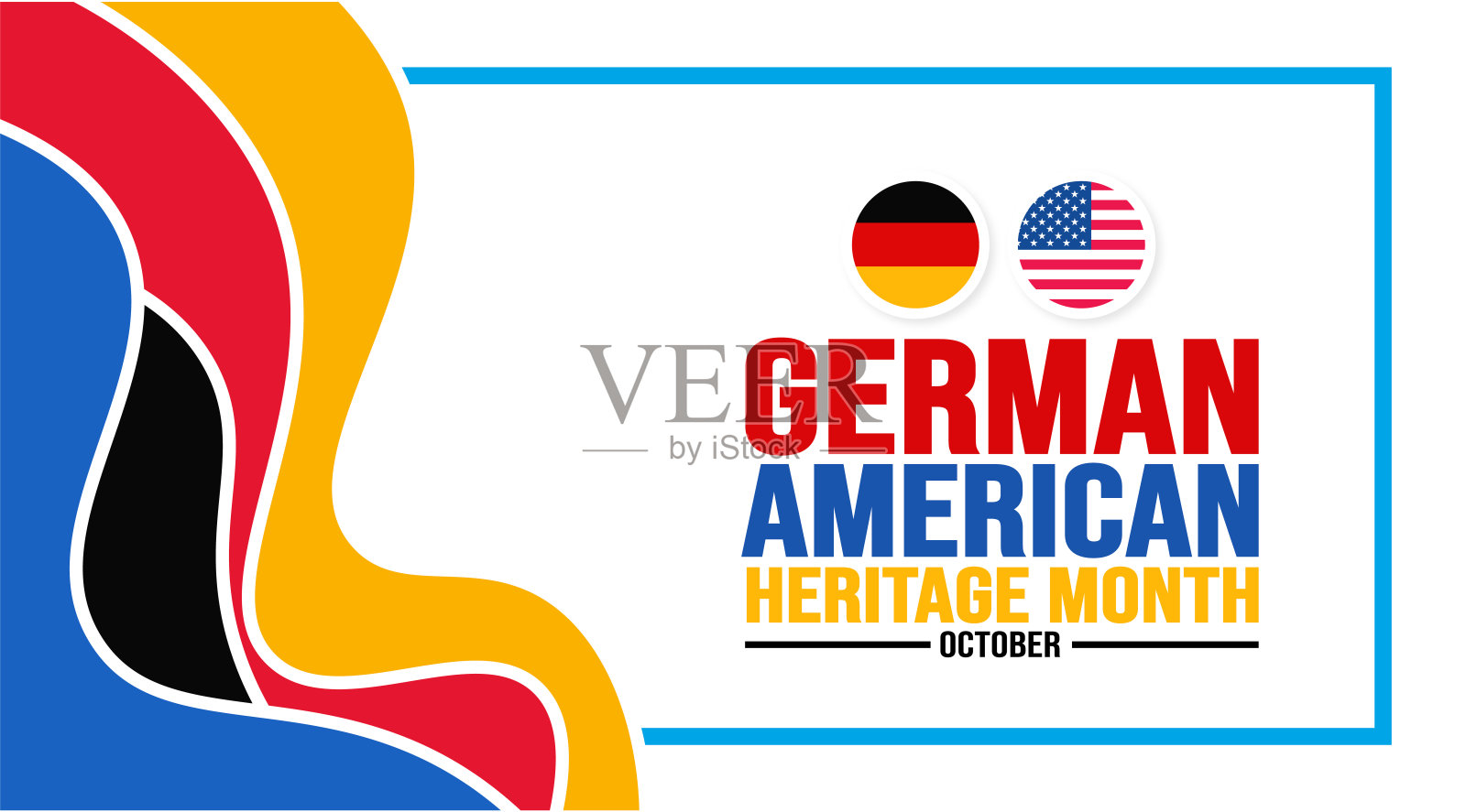 十月是德裔美国人遗产月背景模板用于背景，横幅，标语牌，卡片和海报设计。插画图片素材
