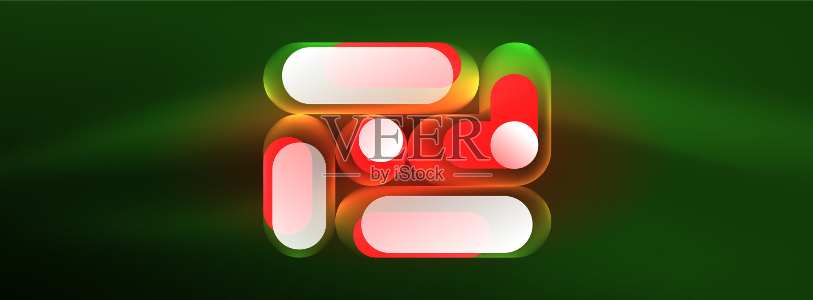 霓虹圆抽象背景模板插画图片素材