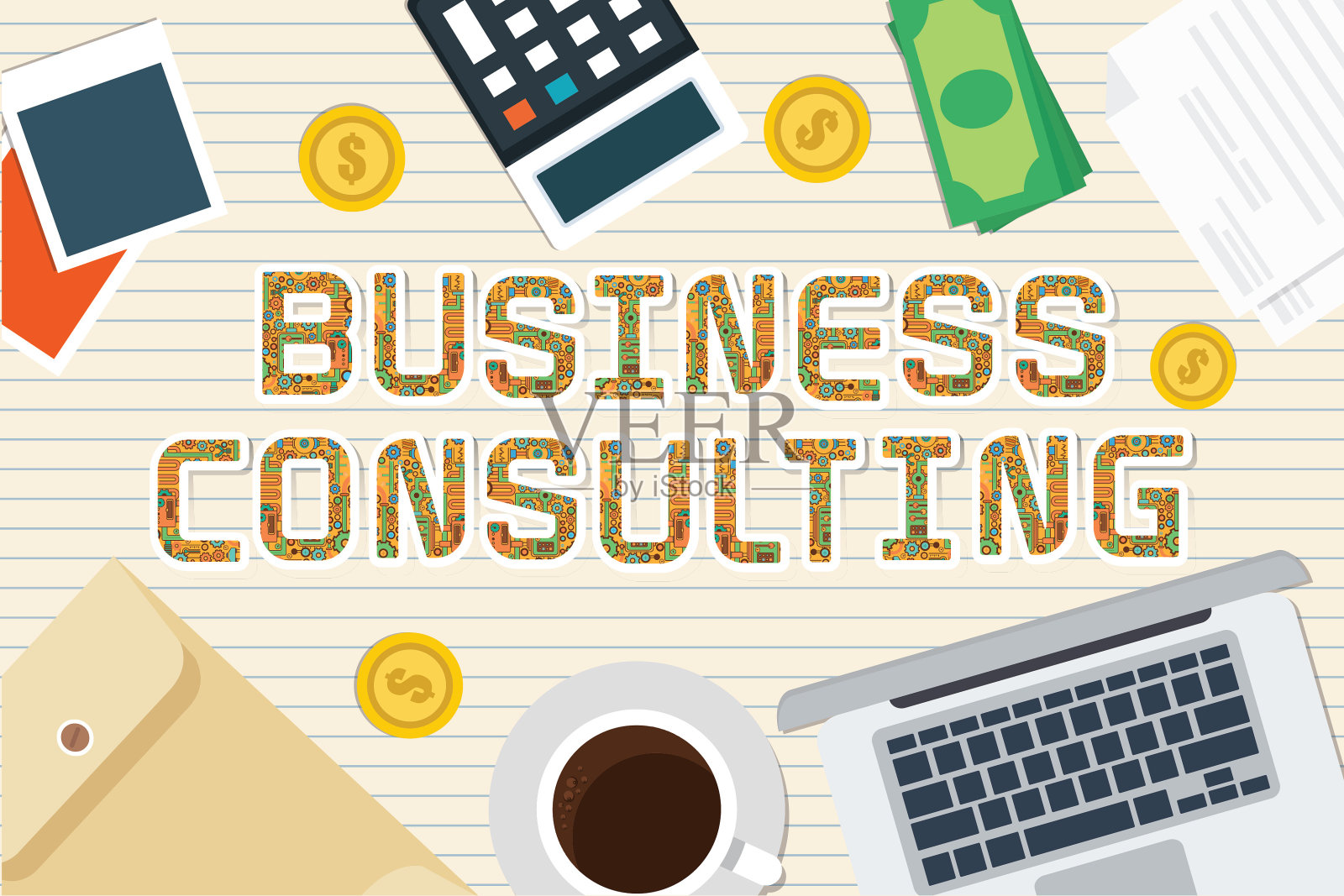商业咨询概念矢量设计插画图片素材