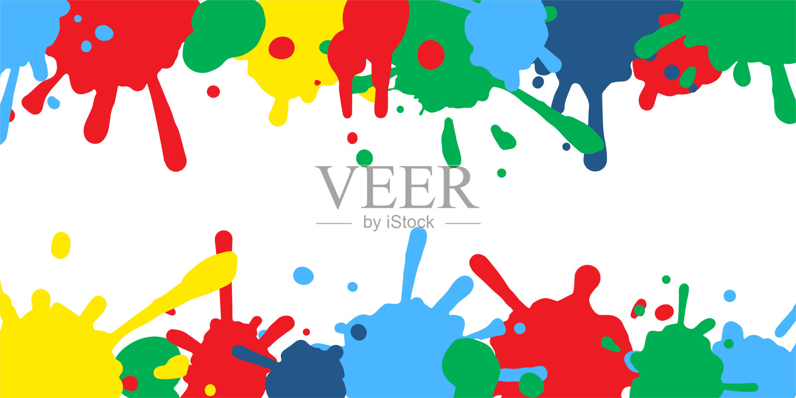 彩色和流行油漆框架插画图片素材