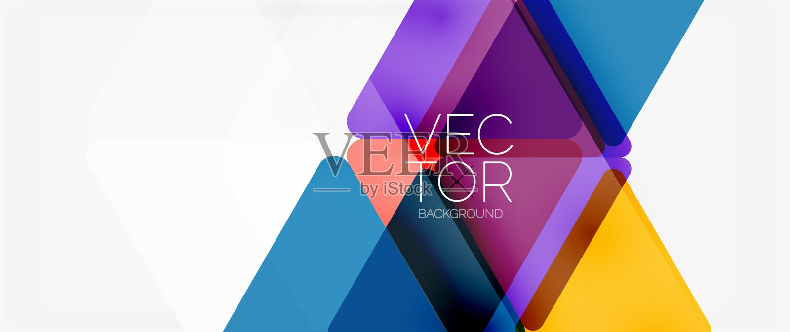 抽象背景色透明三角形插画图片素材