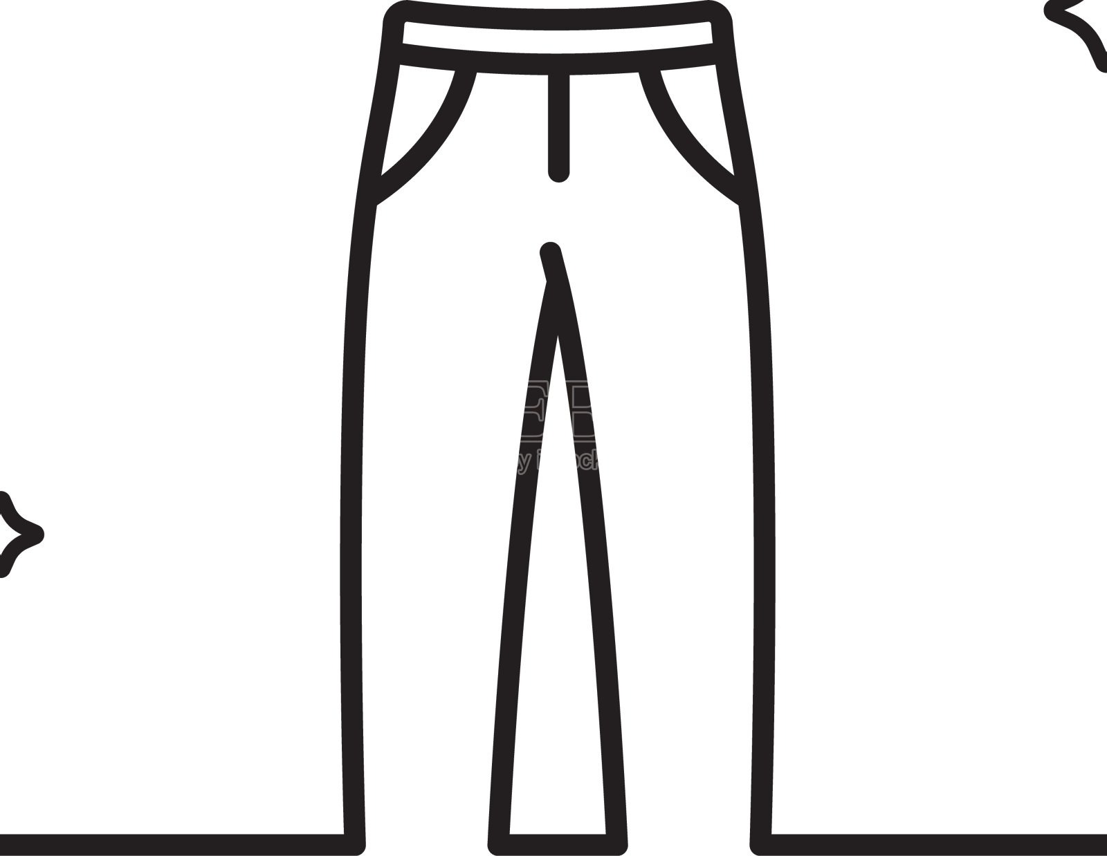 裤子线图标是裤子或牛仔裤的穿搭标志设计元素图片