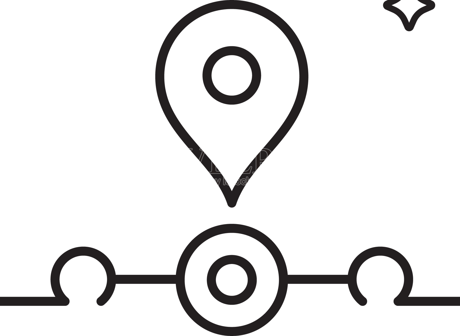 车站线路图标地铁路线标志设计元素图片