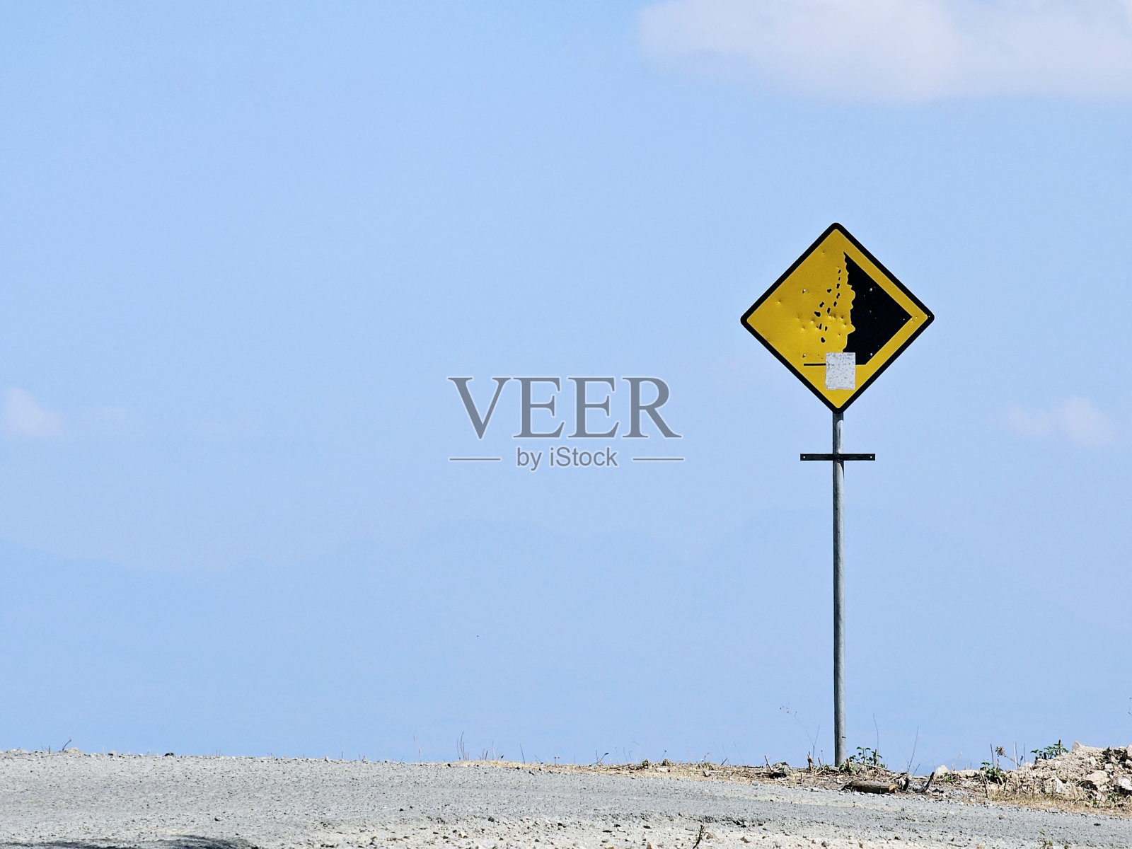 雪崩路牌照片摄影图片