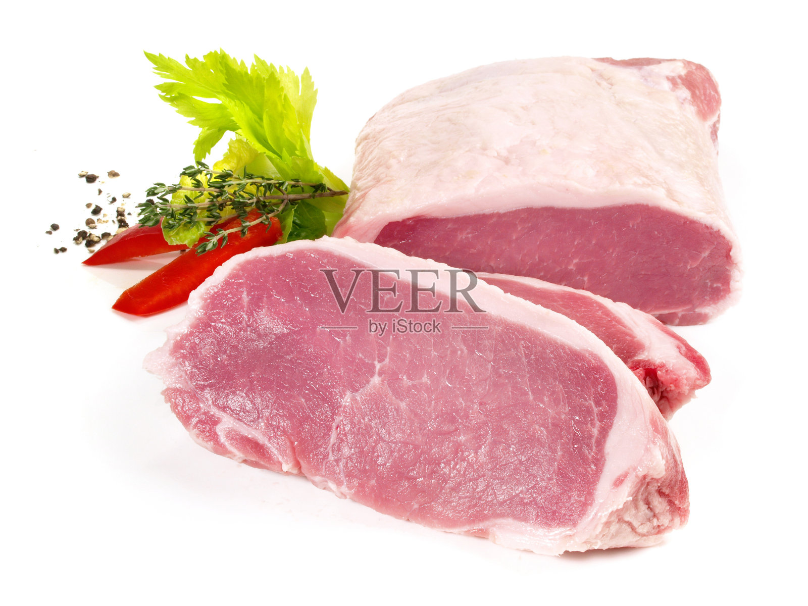 伊比利亚无骨猪里脊-分离照片摄影图片