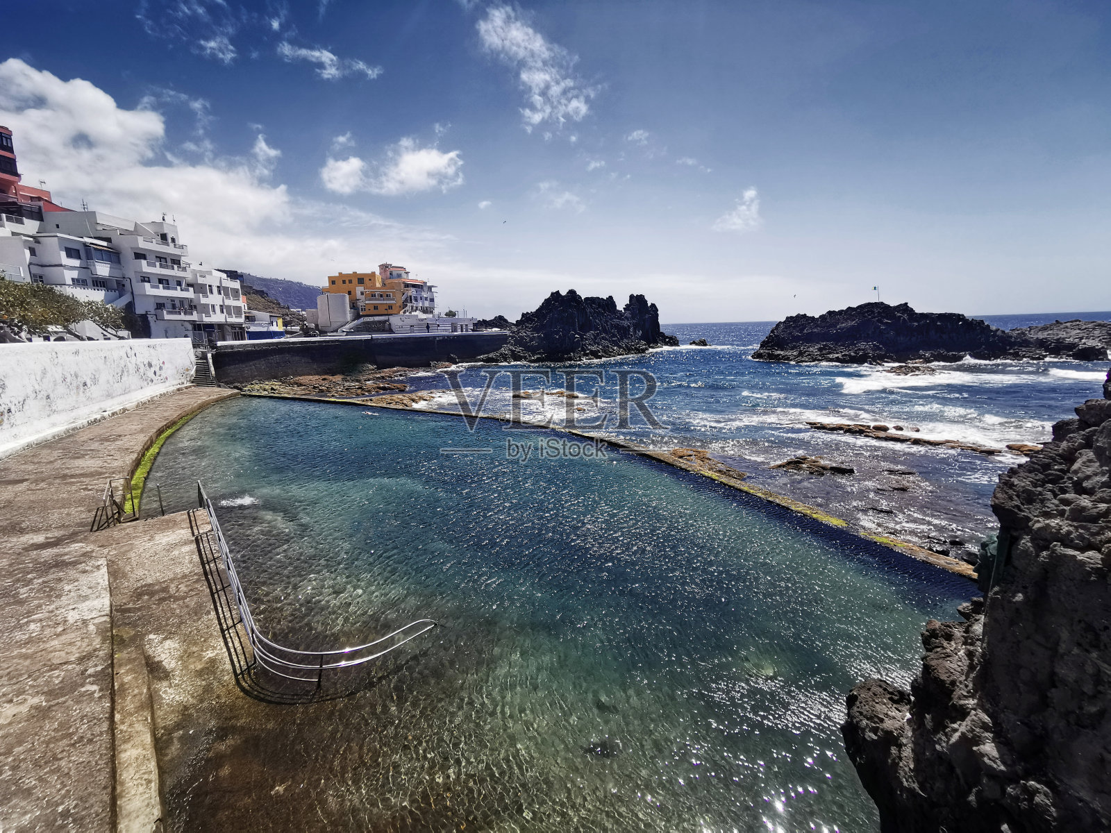 普里斯天然海洋游泳池。Tacoronte。特内里费照片摄影图片