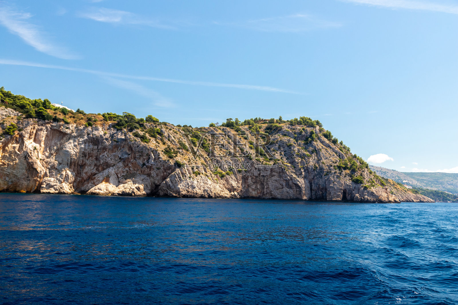 埃拉菲提群岛是一个小群岛，由几个岛屿组成，延伸到杜布罗夫尼克西北部照片摄影图片