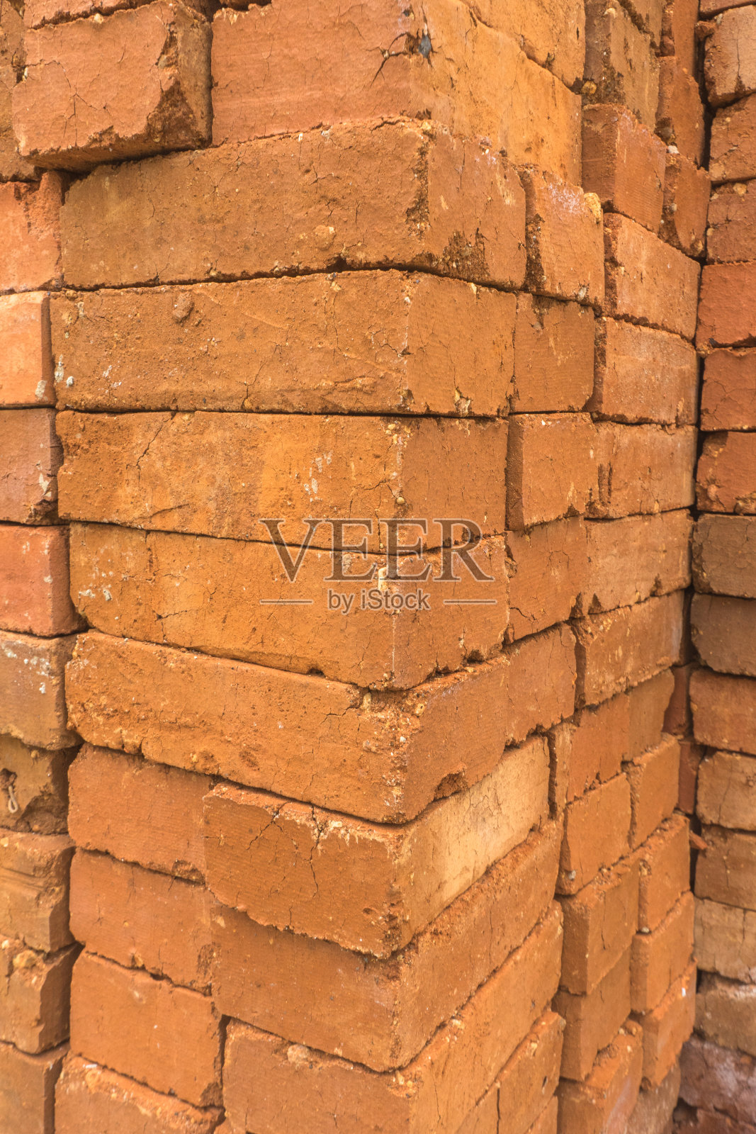 褐色砖用于墙的施工细节背景特写照片摄影图片