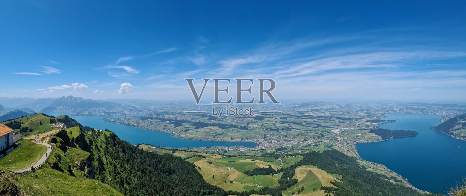 瑞吉山的壮丽山景，瑞士照片摄影图片