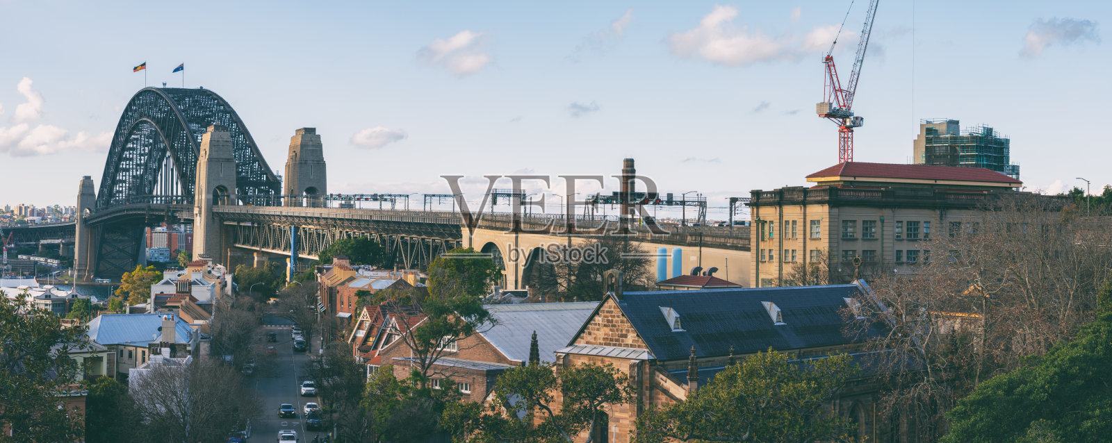 布拉德菲尔德公路和悉尼港大桥照片摄影图片