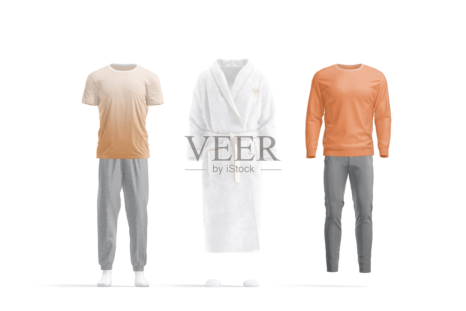 空白彩色家装模型集，正面视图照片摄影图片