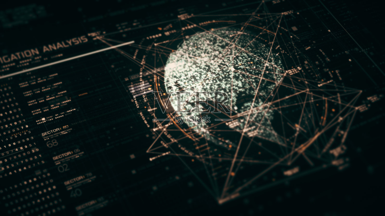 数据矩阵Nexus高级模拟UI背景照片摄影图片