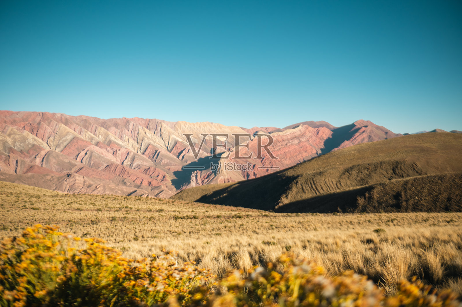 Serranía de Hornocal，位于阿根廷胡胡伊省乌玛瓦卡省的十四色山。照片摄影图片