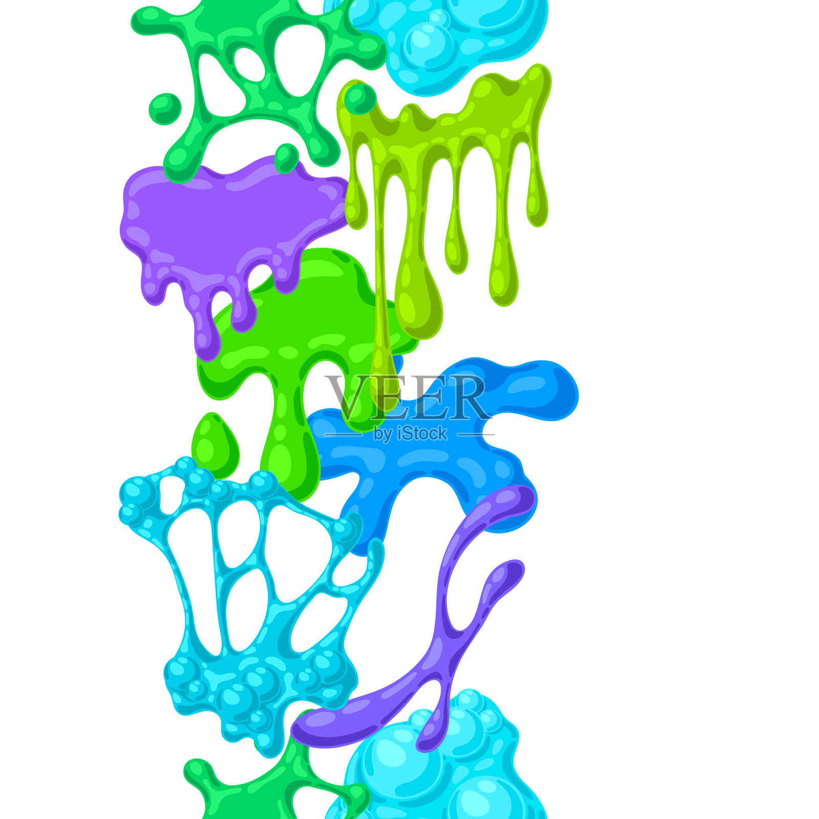 吸和滴粘液模式有毒粘液污迹插画图片素材