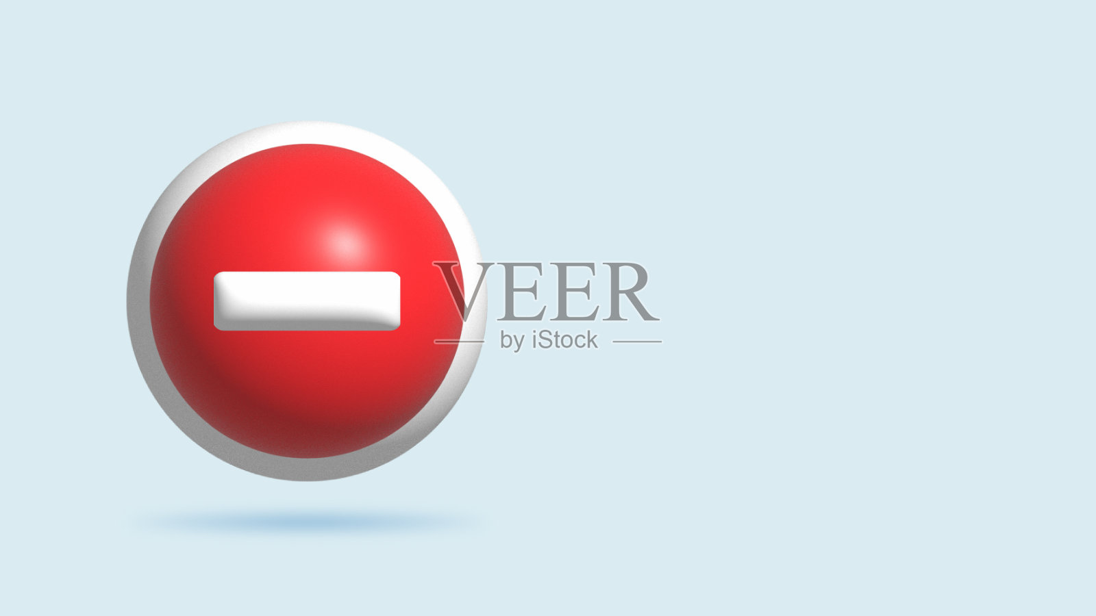 停止3D逼真的插图伟大的设计为任何目的。图标没有入口。禁止标志。插画图片素材