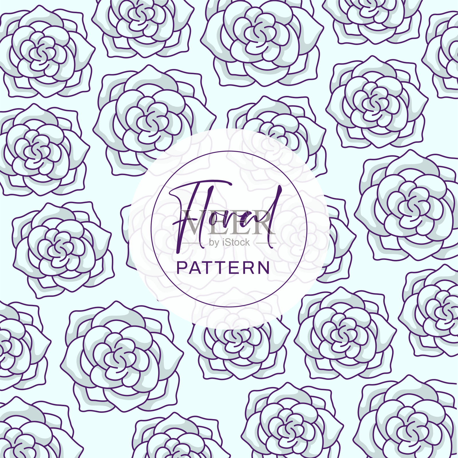 设计美丽的花卉图案背景插画图片素材