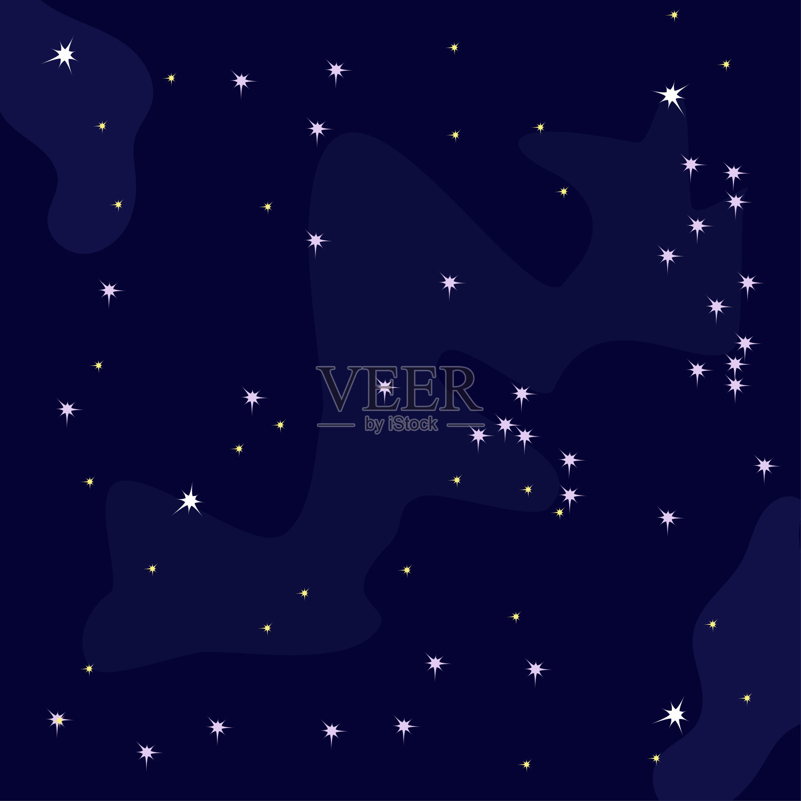 抽象背景上的蓝色背景与粉红色的星星插画图片素材