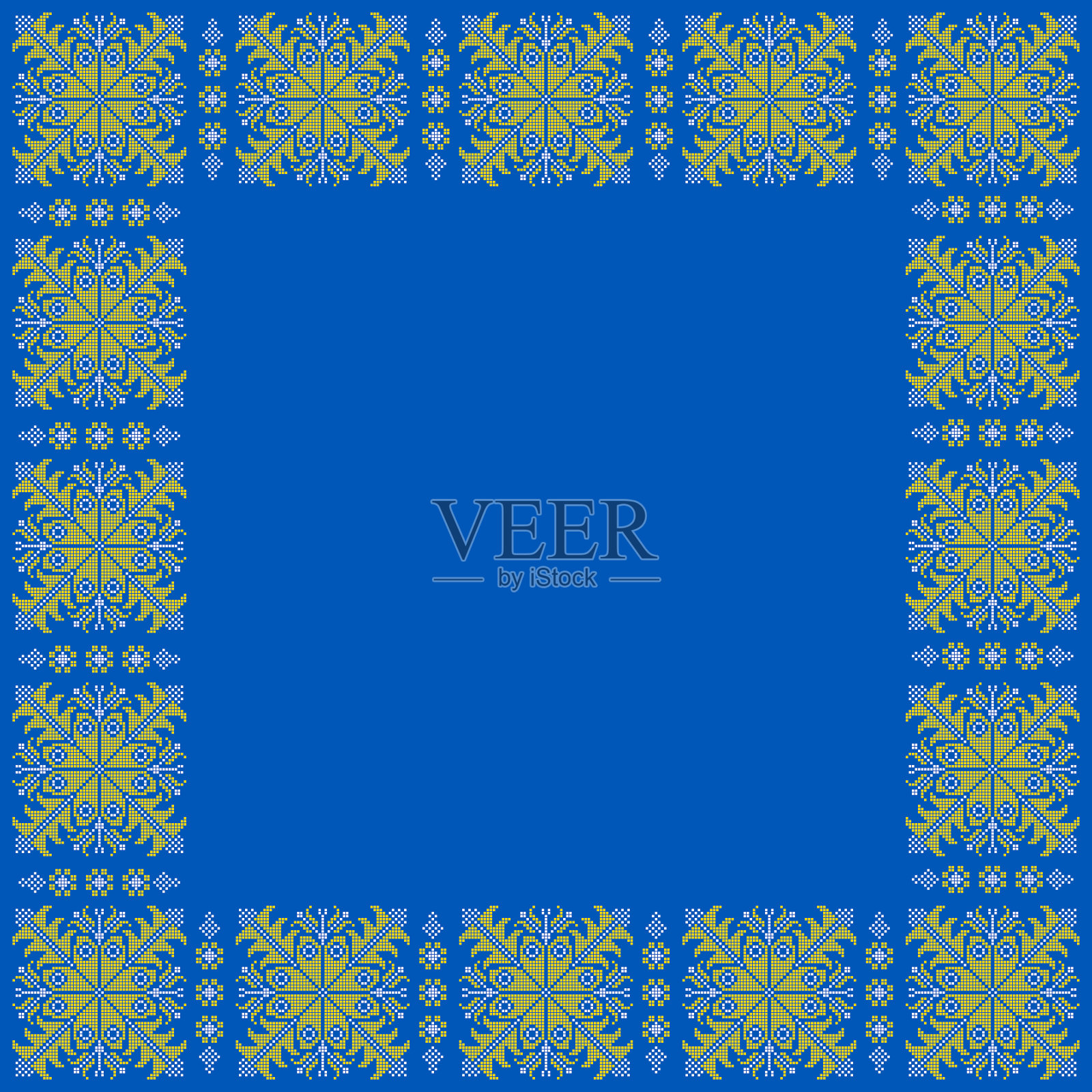 矢量插图乌克兰装饰民族风格，身份，vyshyvanka，刺绣印刷服装，网站，横幅。背景。几何设计，边框，复制空间，框架插画图片素材