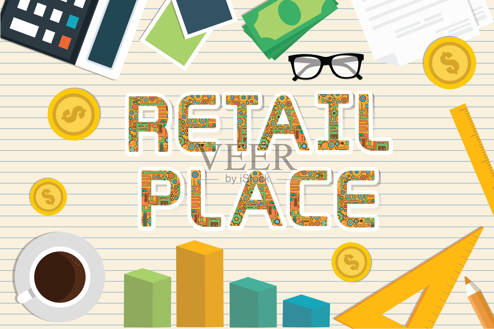 零售场所概念矢量设计插画图片素材