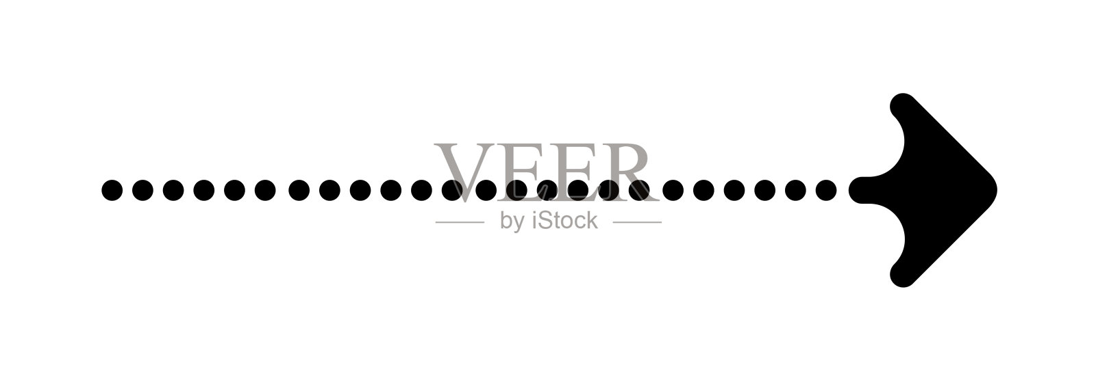 黑色箭头指向右边。箭头形状的元素。向量插画图片素材