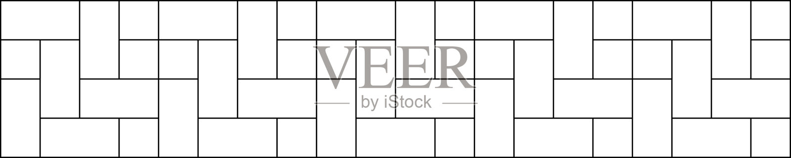 鹅卵石砖背景。路面纹理。石材或瓷砖墙面无缝花纹。厨房后挡板马赛克表面。浴室，淋浴或卫生间的地板布局插画图片素材