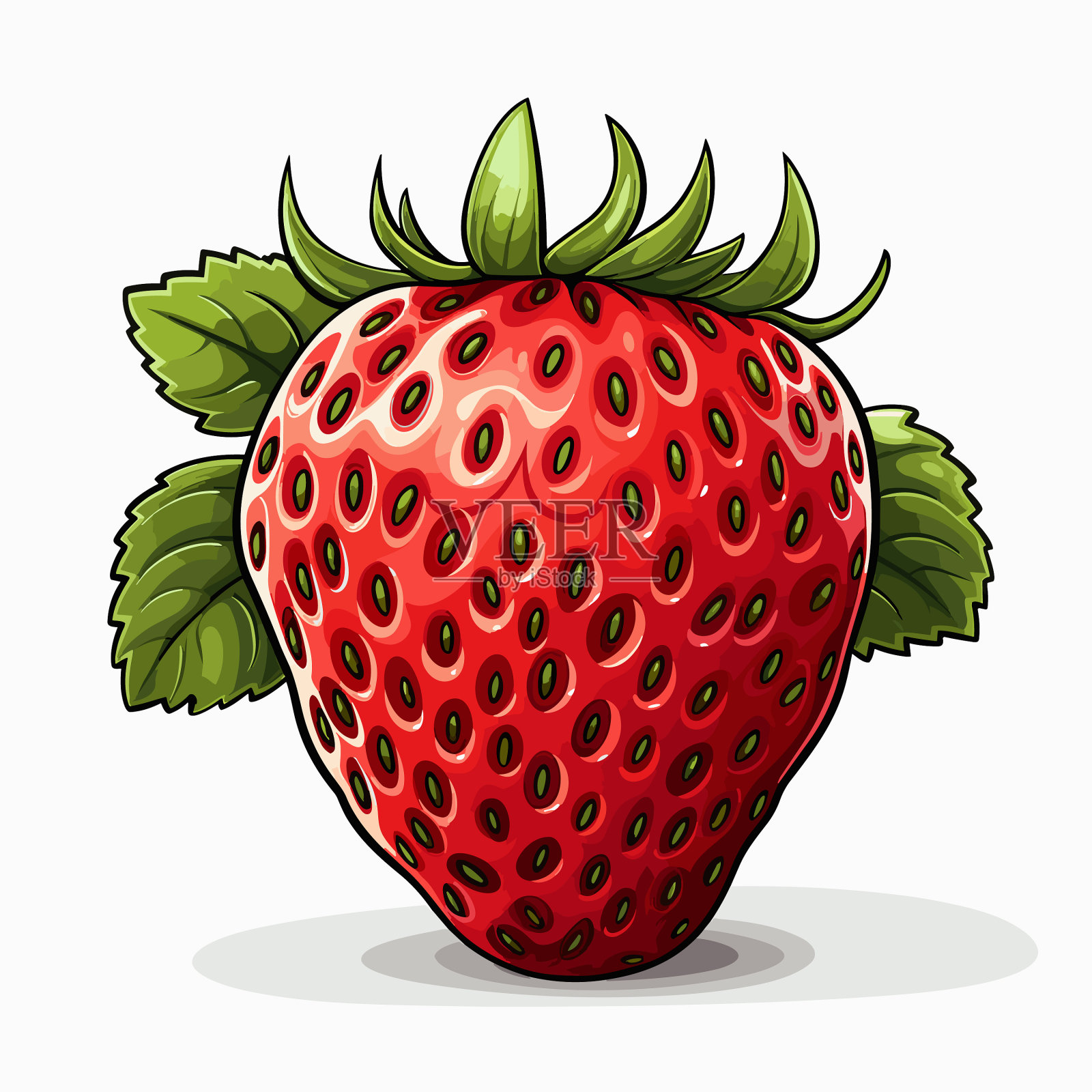 草莓草莓手绘漫画涂鸦插画图片素材