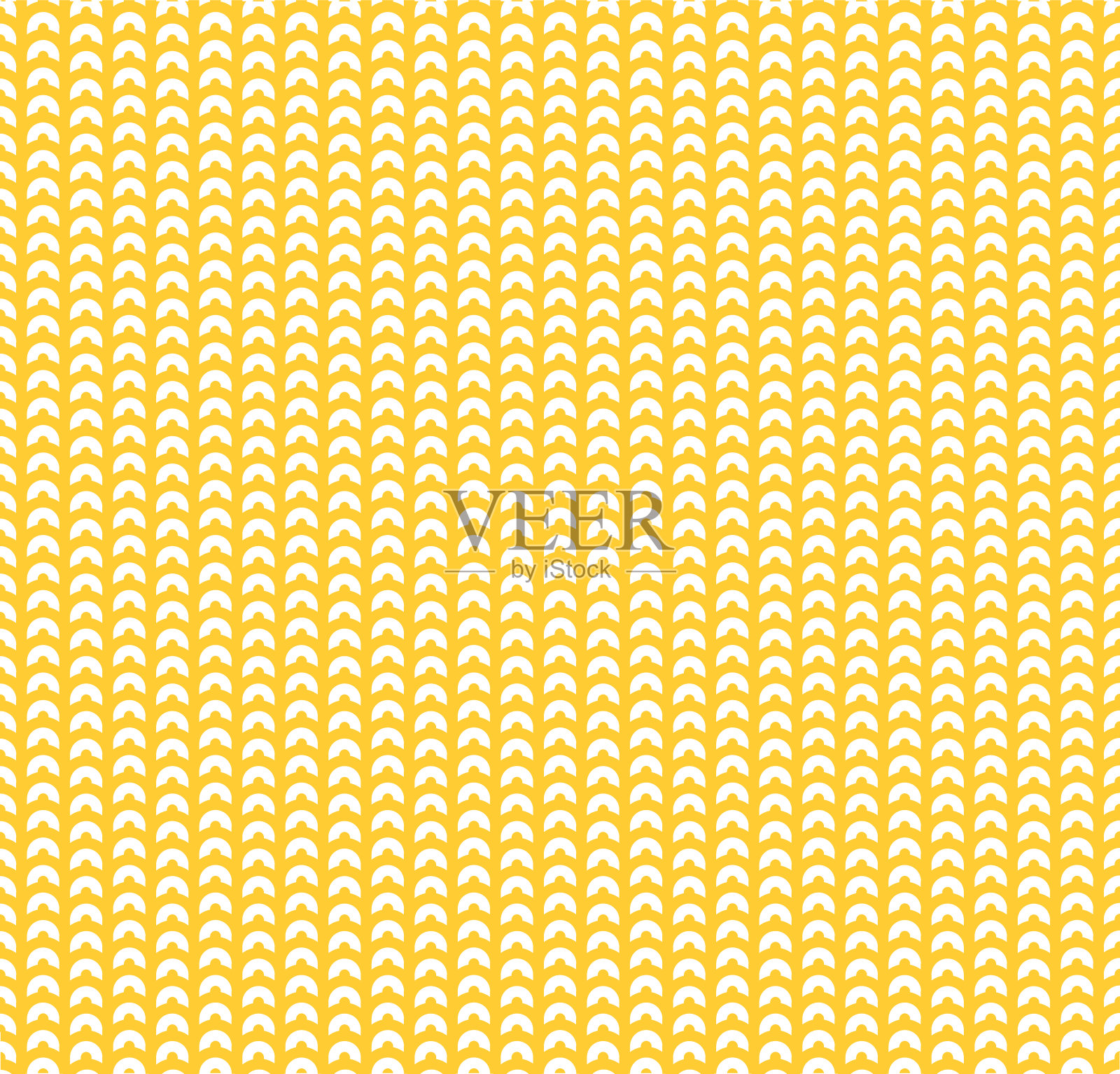 白色和黄色拉面的无缝图案。海浪纹理。面条和面食的抽象背景概念。向量插画图片素材