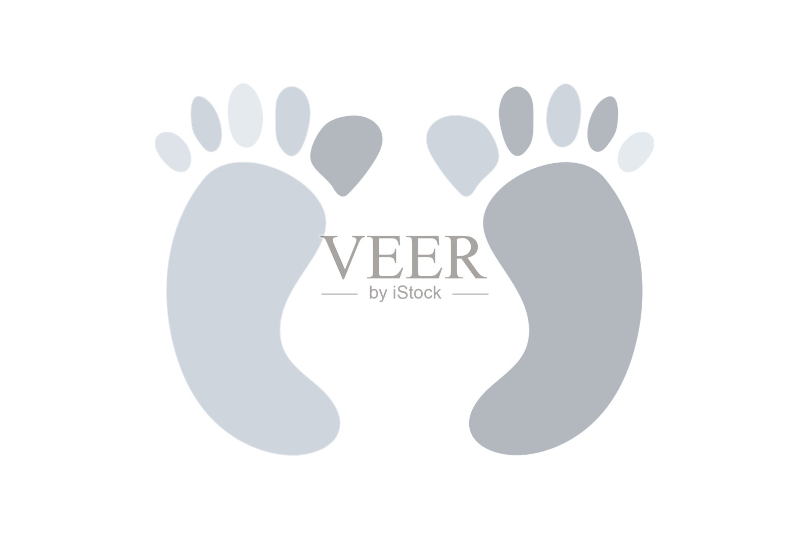 石宝宝足形。矢量插图。插画图片素材